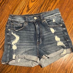 Express Distressed Jean Shorts